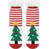 imageAmerican Trends Christmas Slipper Socks Women Fuzzy Socks Gripper Non Slip Womens Warm Cozy Socks AthleticRed White Christmas Tree