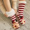 imageAmerican Trends Christmas Slipper Socks Women Fuzzy Socks Gripper Non Slip Womens Warm Cozy Socks AthleticRed White Deer