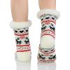 imageAmerican Trends Christmas Slipper Socks Women Fuzzy Socks Gripper Non Slip Womens Warm Cozy Socks AthleticWhite Deer