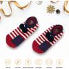 imageAmerican Trends Slipper Socks for Women Non Slip Christmas Socks Comfy Warm Winter Grippy Socks with GrippersBeige Red Snow