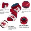 imageAmerican Trends Slipper Socks for Women Non Slip Christmas Socks Comfy Warm Winter Grippy Socks with GrippersBeige Red Snow