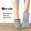 imageAmerican Trends Slipper Socks for Women Non Slip Christmas Socks Comfy Warm Winter Grippy Socks with GrippersBeige Red Snow