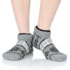 imageAmerican Trends Slipper Socks for Women Non Slip Christmas Socks Comfy Warm Winter Grippy Socks with GrippersGrey Black Snow