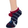 imageAmerican Trends Slipper Socks for Women Non Slip Christmas Socks Comfy Warm Winter Grippy Socks with GrippersNavy White Deer