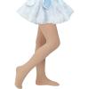 imageAmerican Trends Ballet Tights for Girls Nude Tights Kids Dance Stockings Girls Soft School Uniform Tights01 Pack Nude