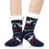 imageAmerican Trends Christmas Slipper Socks Women Fuzzy Socks Gripper Non Slip Womens Warm Cozy Socks AthleticNavy Deer