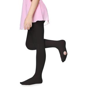 imageAmerican Trends Baby Ballet Tights for Girls Soft Dance Tights Leggings Toddler Dancing Tights Kids StockingsA Black  Prime Version