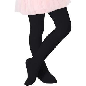imageAmerican Trends Baby Ballet Tights for Girls Soft Dance Tights Leggings Toddler Dancing Tights Kids StockingsA Black