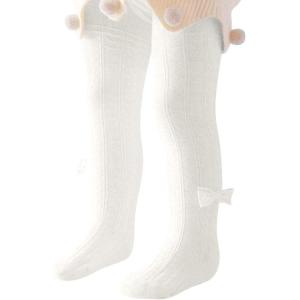 imageAmerican Trends Baby Leggings Stocking Toddler Girl Socks Tights for Baby Girls Kids Winter Knitted Leggings001 Pure White