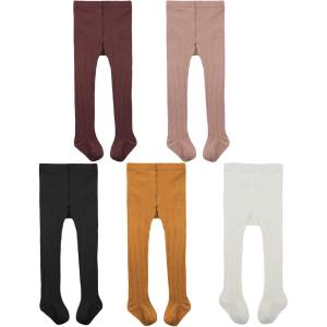 imageAmerican Trends Baby Leggings Stocking Toddler Girl Socks Tights for Baby Girls Kids Winter Knitted Leggings08 5 Packs Blackwhiteyellowpinkdpurple