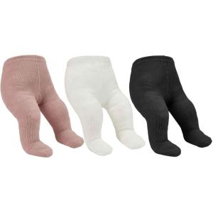 imageAmerican Trends Baby Leggings Stocking Toddler Girl Socks Tights for Baby Girls Kids Winter Knitted LeggingsWhiteblackpink 3 Packs