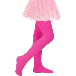 imageAmerican Trends Ballet Tights for Girls Nude Tights Kids Dance Stockings Girls Soft School Uniform Tights1 Pack Rose Red