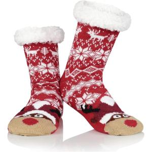 imageAmerican Trends Christmas Slipper Socks Women Fuzzy Socks Gripper Non Slip Womens Warm Cozy Socks AthleticHat Deer