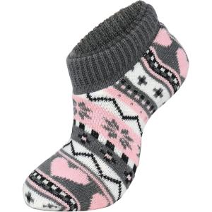 imageAmerican Trends Slipper Socks for Women Non Slip Christmas Socks Comfy Warm Winter Grippy Socks with GrippersPink Heart