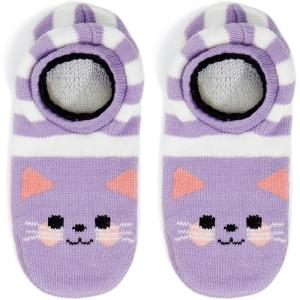 imageAmerican Trends Slipper Socks for Women Non Slip Christmas Socks Comfy Warm Winter Grippy Socks with GrippersPurple Cat