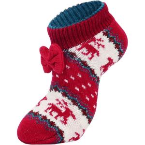 imageAmerican Trends Slipper Socks for Women Non Slip Christmas Socks Comfy Warm Winter Grippy Socks with GrippersRed Deer