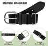 imageAmerican Trends Baseball Socks and Belt Combo Set for Youth Adult 3 Football Baseball Socks with Baseball BeltBlack