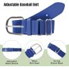 imageAmerican Trends Baseball Socks and Belt Combo Set for Youth Adult 3 Football Baseball Socks with Baseball BeltBlue