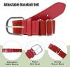imageAmerican Trends Baseball Socks and Belt Combo Set for Youth Adult 3 Football Baseball Socks with Baseball BeltRed