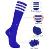 imageAmerican Trends Knee High Socks for Women Striped Tube Socks Youth Athletic Soccer Socks2pack Blue White