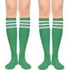 imageAmerican Trends Knee High Socks for Women Striped Tube Socks Youth Athletic Soccer Socks2pack Green White