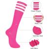 imageAmerican Trends Knee High Socks for Women Striped Tube Socks Youth Athletic Soccer Socks2pack Hot Pink White