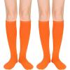 imageAmerican Trends Knee High Socks for Women Striped Tube Socks Youth Athletic Soccer Socks2pack Orange