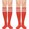 imageAmerican Trends Knee High Socks for Women Striped Tube Socks Youth Athletic Soccer Socks2pack Red White