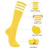 imageAmerican Trends Knee High Socks for Women Striped Tube Socks Youth Athletic Soccer Socks2pack Yellow White