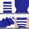 imageAmerican Trends Women Softball Socks Knee High Tube Socks Long Baseball Soccer Socks for Youth Girls1 Pack Blue White