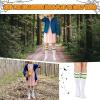 imageAmerican Trends Women Softball Socks Knee High Tube Socks Long Baseball Soccer Socks for Youth Girls1 Pack Green Yellw Green