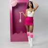 imageAmerican Trends Women Softball Socks Knee High Tube Socks Long Baseball Soccer Socks for Youth Girls1 Pack Hot Pink White