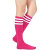 imageAmerican Trends Women Softball Socks Knee High Tube Socks Long Baseball Soccer Socks for Youth Girls1 Pack Hot Pink White