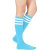 imageAmerican Trends Women Softball Socks Knee High Tube Socks Long Baseball Soccer Socks for Youth Girls1 Pack Light Blue White
