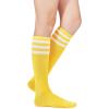 imageAmerican Trends Women Softball Socks Knee High Tube Socks Long Baseball Soccer Socks for Youth Girls1 Pack Yellow White