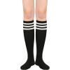 imageKnee High Socks Athletic Women Tube for Teen Girl Cosplay 1 Pack One Size1 Pack Black White