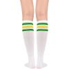 imageKnee High Socks Athletic Women Tube for Teen Girl Cosplay 1 Pack One Size1 Pack Green  Yellow