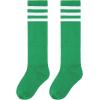 imageKnee High Socks Athletic Women Tube for Teen Girl Cosplay 1 Pack One Size1 Pack Green and White