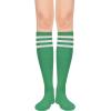 imageKnee High Socks Athletic Women Tube for Teen Girl Cosplay 1 Pack One Size1 Pack Green and White