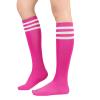 imageKnee High Socks Athletic Women Tube for Teen Girl Cosplay 1 Pack One Size1 Pack Hot Pink White