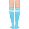 imageKnee High Socks Athletic Women Tube for Teen Girl Cosplay 1 Pack One Size1 Pack Light Blue White