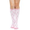 imageKnee High Socks Athletic Women Tube for Teen Girl Cosplay 1 Pack One Size1 Pack White  Pink Ribbon