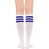 imageKnee High Socks Athletic Women Tube for Teen Girl Cosplay 1 Pack One Size1 Pack White Blue