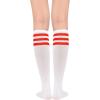 imageKnee High Socks Athletic Women Tube for Teen Girl Cosplay 1 Pack One Size1 Pack White Red