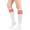 imageKnee High Socks Athletic Women Tube for Teen Girl Cosplay 1 Pack One Size1 Pack White Red