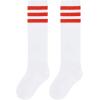 imageKnee High Socks Athletic Women Tube for Teen Girl Cosplay 1 Pack One Size1 Pack White Red