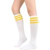 imageKnee High Socks Athletic Women Tube for Teen Girl Cosplay 1 Pack One Size1 Pack White Yellow