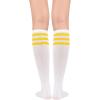 imageKnee High Socks Athletic Women Tube for Teen Girl Cosplay 1 Pack One Size1 Pack White Yellow