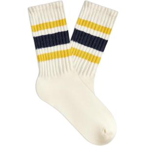 imageAmerican Trends Womens Crew Socks Striped Athletic Socks Vintage Slouch Solid Color Mid Calf Tube Socks1packyellow Black