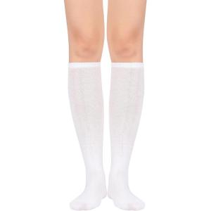 imageKnee High Socks Athletic Women Tube for Teen Girl Cosplay 1 Pack One SizeWhite